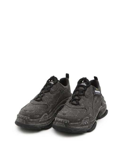 Balenciaga Triple S Faded Sneakers in Black for Men | Lyst