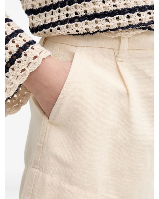 Ba&sh Geplooide Shorts Met Zak in het White