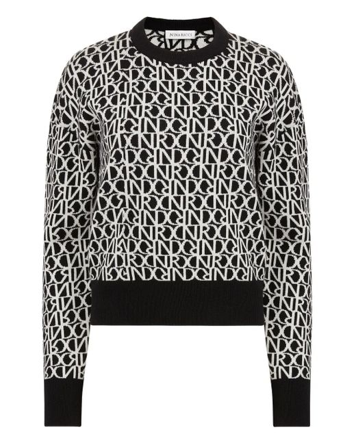 Nina Ricci モノグラム セーター Black