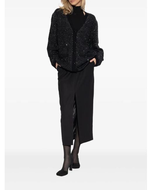 Gestuz Black Button Pocket Cardigan