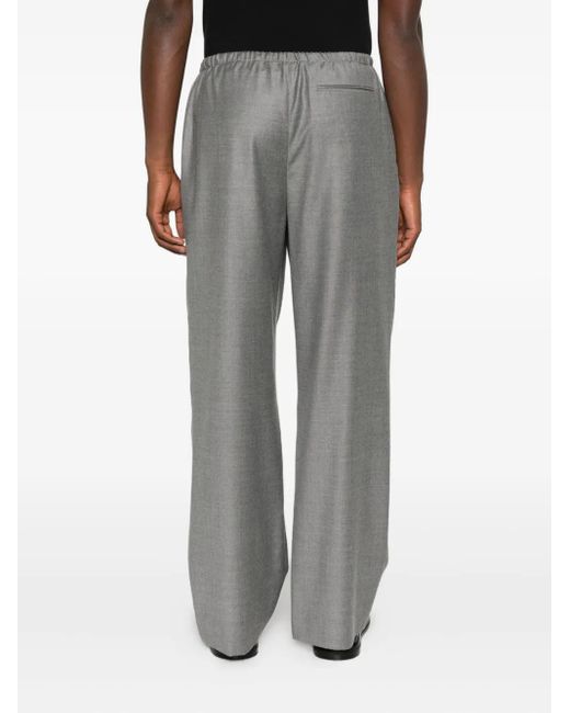 The Row Gray Wool Straight-Leg Trousers for men