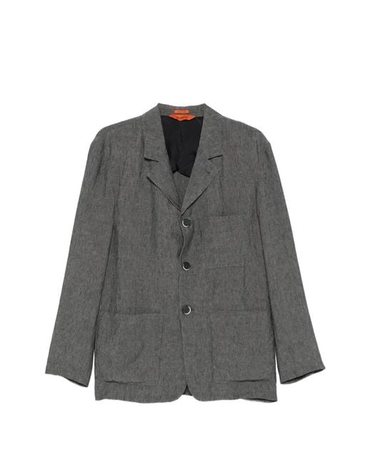 Barena Gray Notched-Lapel Blazer for men
