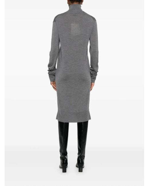 Totême  Midi-Jurk Met Col in het Gray