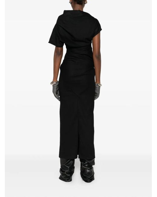 Entire studios Black Flop High-Neck Midi Dress