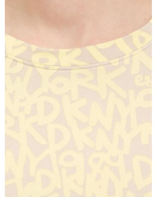 DKNY Yellow Logo-Print Pajamas