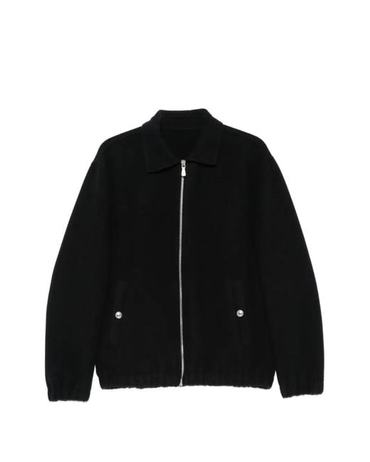 Eleventy Black Veste À Fermeture Zippée for men