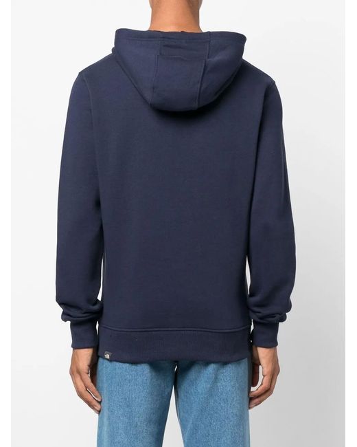 The North Face Blue Logo-Print Long-Sleeve Hoodie for men