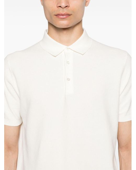 Aspesi White Short-sleeve Piqué Polo Shirt for men