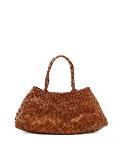 Dragon Diffusion Brown Woven leather shoulder bag
