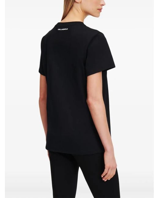 Karl Lagerfeld Black T-Shirts And Polos