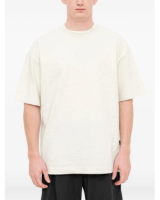 Juun.J White Logo-Embroidered Oversized T-Shirt for men