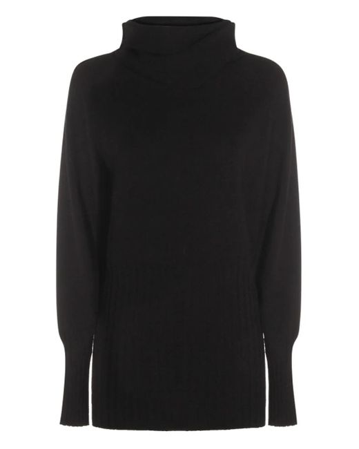 Maglione A Coste Con Collo Alto di Malo in Black