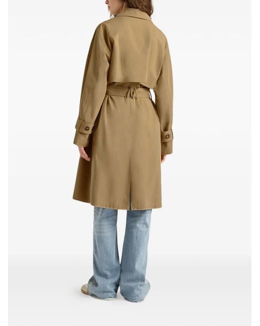 Momoní Natural Lucero Double-Breasted Belt Trench Coat