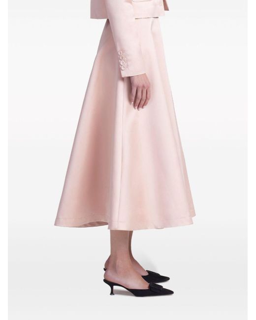 Altuzarra Pink Varda A-line Midi Skirt