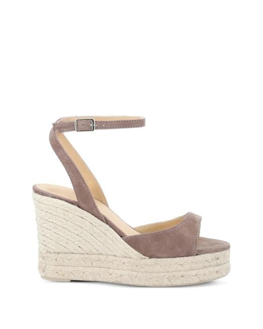 Castaner Natural Espadrilles Compensées Brook En Daim