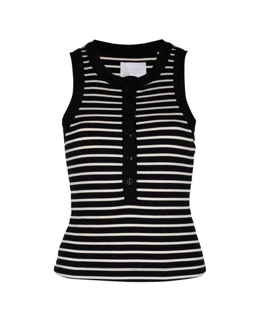 Citizens of Humanity Black Caralyn Striped Tank Top