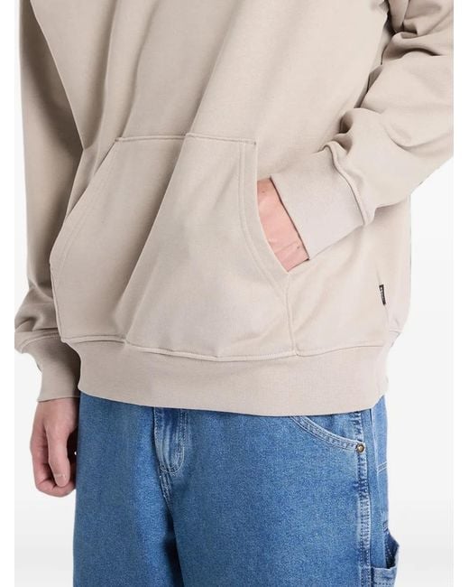 Vans White Logo-Embroidered Drawstring Hoodie for men