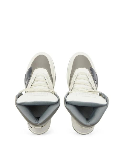 DIESEL White S-D-Ollie Mid Logo-Patch High-Top Sneakers for men