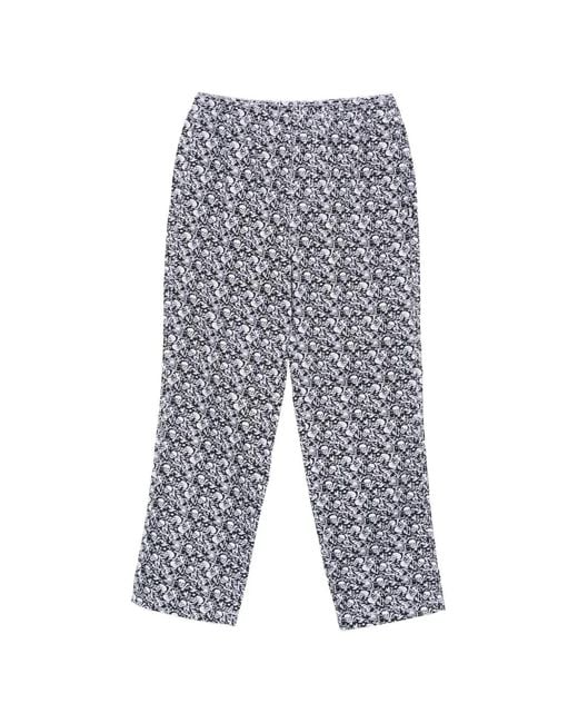 Stussy White Skull-Pattern Trousers