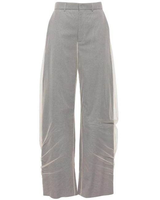 Y. Project Gray Draped Layered Trousers