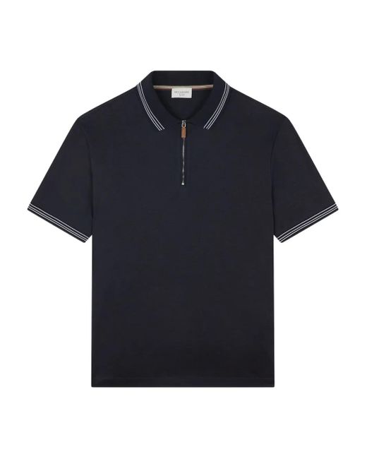 Paul & Shark Blue Striped-Detail Polo Shirt for men