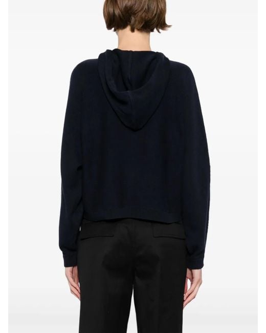 Theory Blue Hooded Zip-Up Jacket