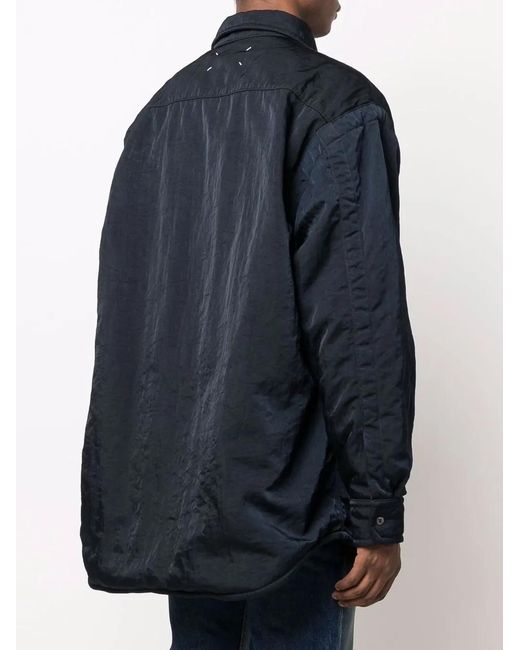 Maison Margiela Blue Oversized Shirt Jacket for men