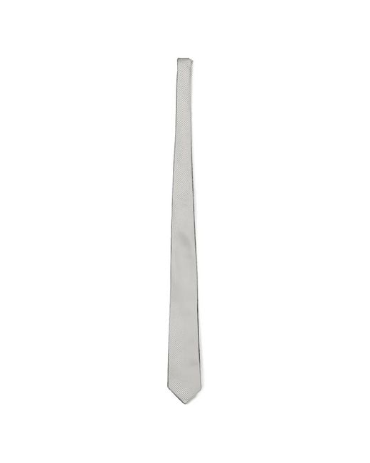 Corneliani White Geometric-Pattern Tie for men