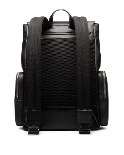 Bally Black Mythos Recycled Leather Backpack for men