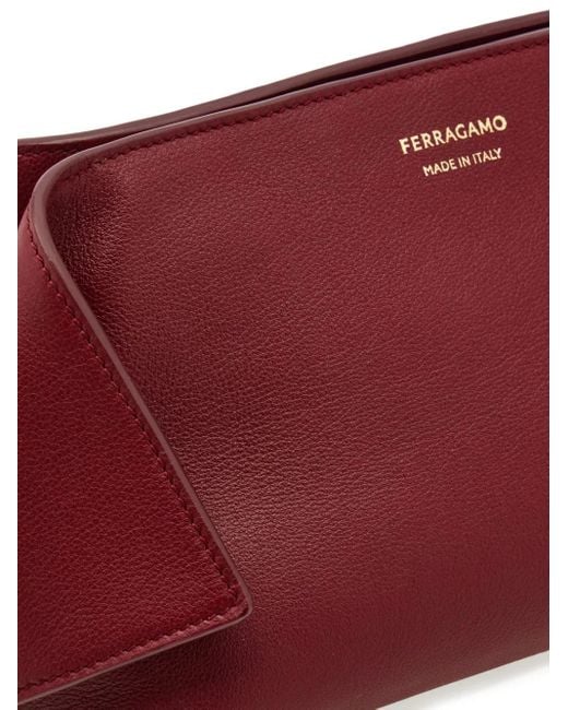 Ferragamo レザーコスメポーチ Purple