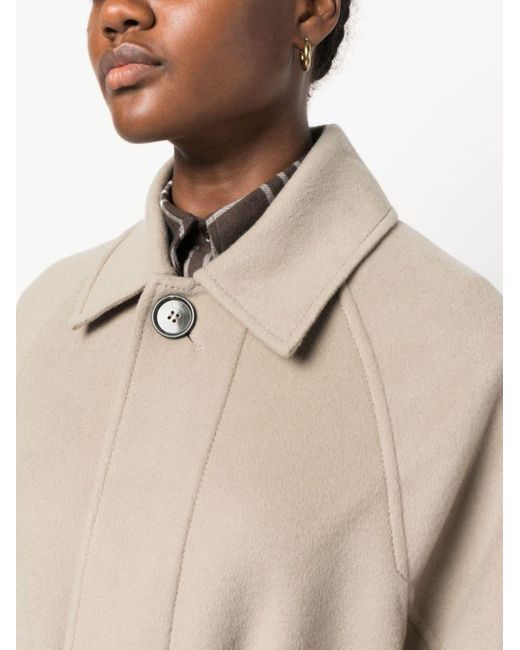 AMI Natural Belted Single-breasted Coat