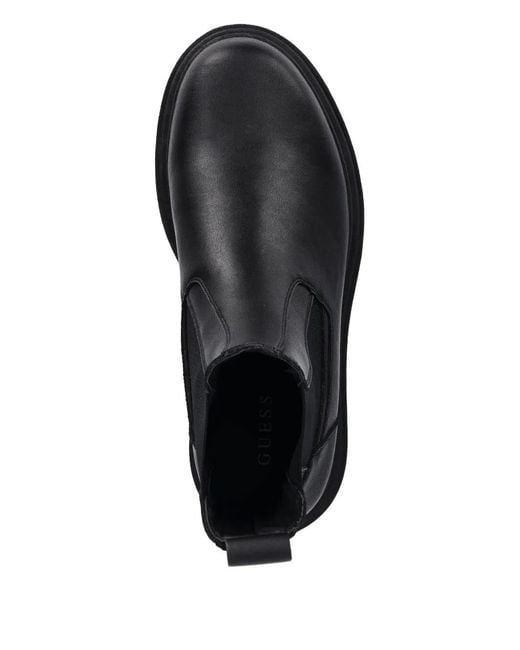 Guess Black Lug-Sole Chelsea Boots for men
