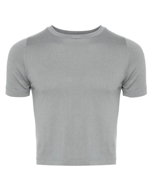 Extreme Cashmere Gray No267 Tina Cropped T-shirt