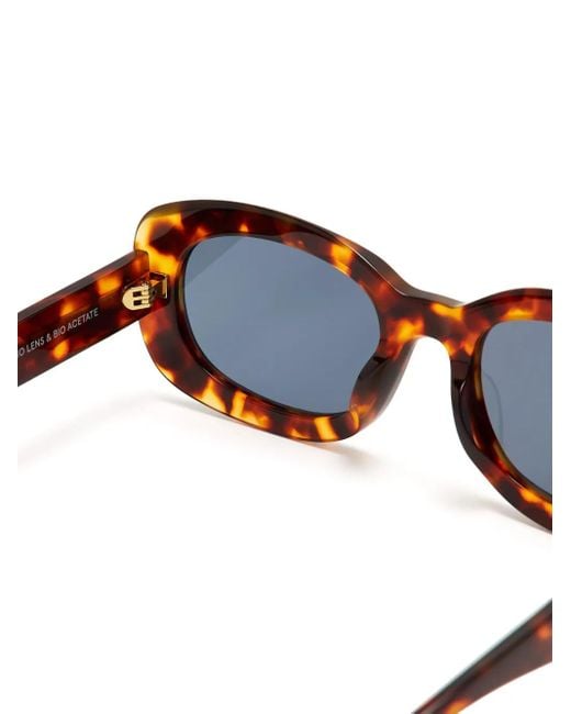 Stella McCartney Blue Oval-Frame Sunglasses
