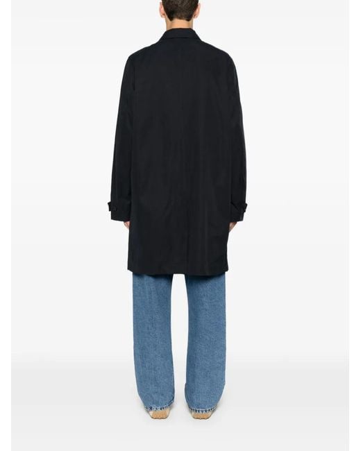 Paul Smith Black Manteau Imperméable À Boutonnière for men