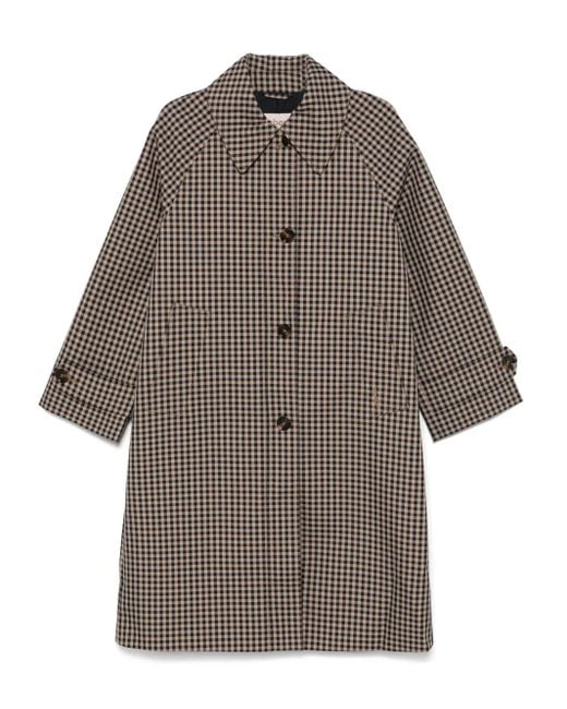 Barbour Brown Nadine Checked Showerproof Coat