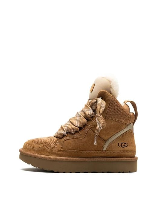 Ugg Brown Highmel Lace-Up Suede Sneakers