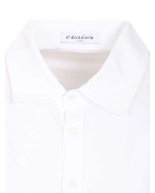 Al Duca D'aosta White Cotton Polo Shirt for men