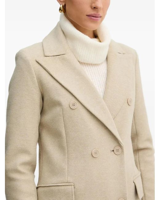 Silvian Heach Natural Double-Breasted Coat