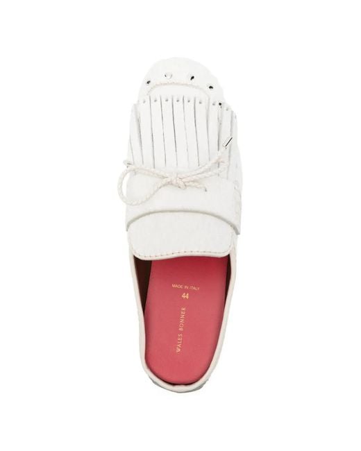 Wales Bonner White Mules Montego En Poils De Veau for men