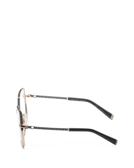 Philipp Plein Natural Geometric-Frame Glasses