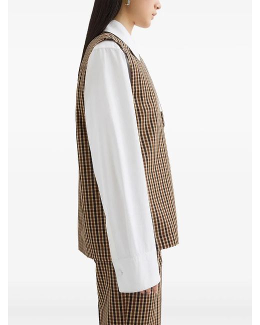 Jil Sander Brown Wool Top