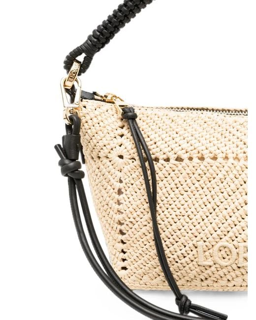 Loewe Metallic Paula's Ibiza Logo-Embroidered Clutch Bag