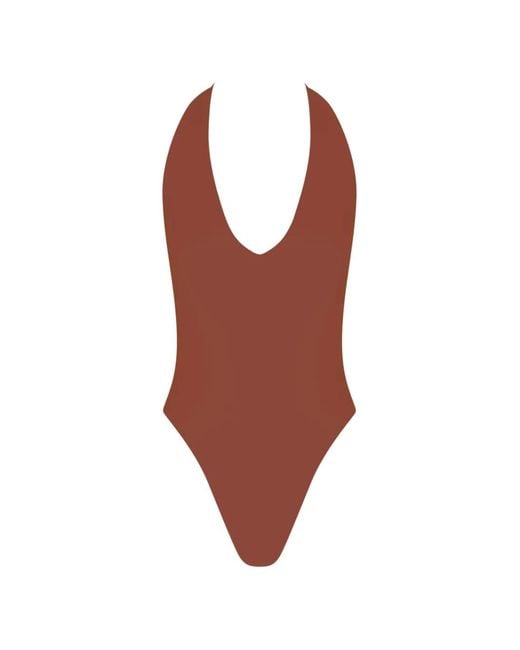 Myra Swim Brown Ryder Halterneck Swimsuit