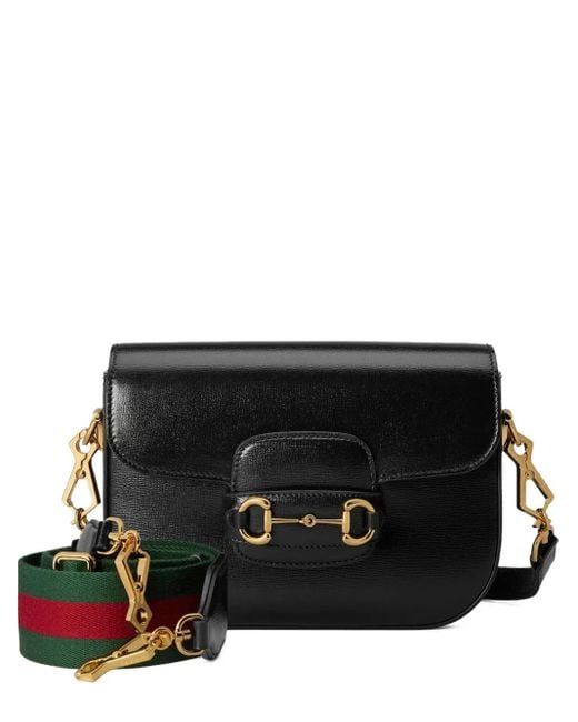 Gucci Black Mini Horsebit 1955 Schultertasche