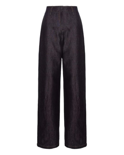 CuAnna Blue Concealed-Fastening Jeans