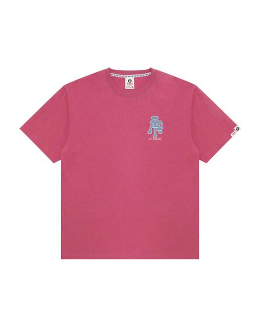 メンズ Aape By A Bathing Ape ロゴ Tシャツ Pink