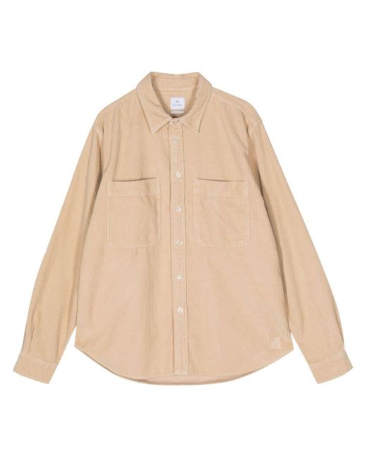 PS by Paul Smith Natural Corduroy Button-up Shirt for men