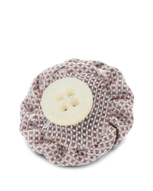 Corneliani White Check-Pattern Pin for men