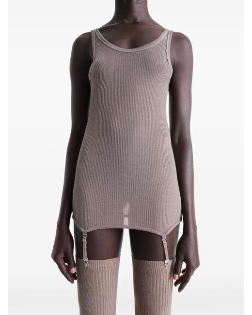 Lemaire Purple Seamless Wool Tank Top